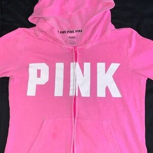 Pink Victoria’s Secret zip up hoodie